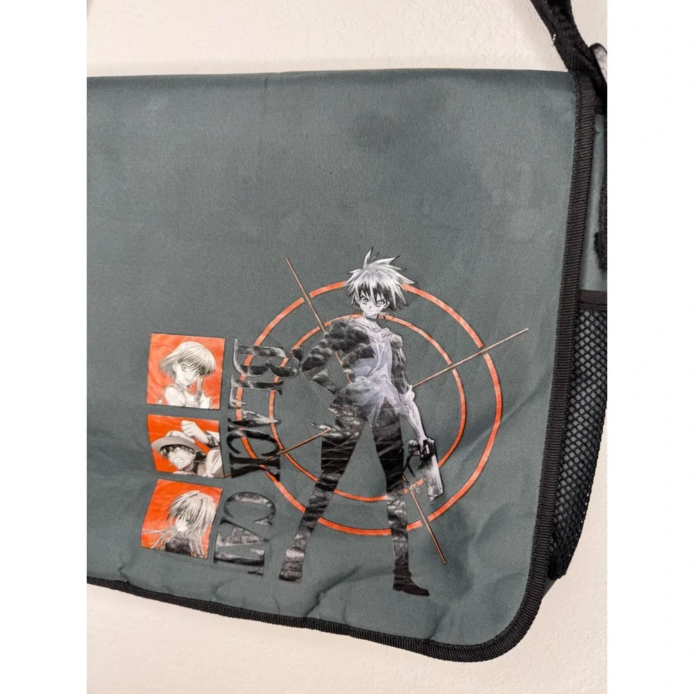 Black Cat Anime Messenger Bag 2005 Train Heartnet Funimation Gray Crossbody